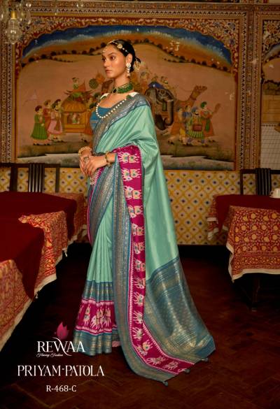 Priyam Patola BY REWAA DESIGNER SILK SAREE WHOLESALER IN INDIA